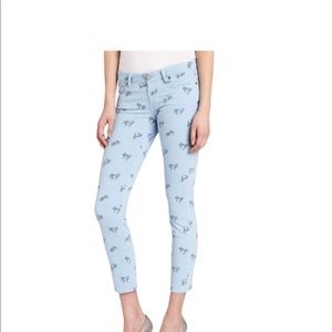 Paige Kylie Crop Bicycle Print Jeans